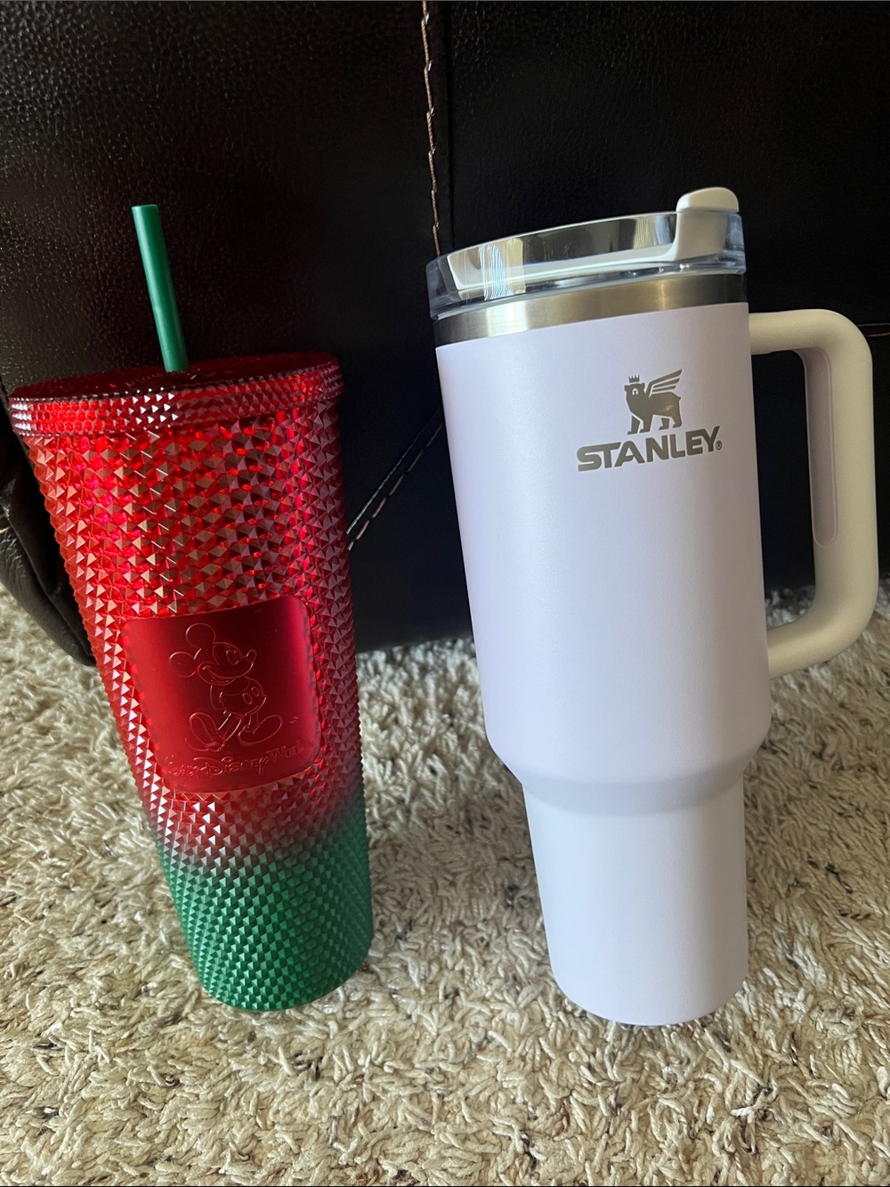 NWT Starbucks Disney tumbler and Stanley lilac 40 oz tumbler set